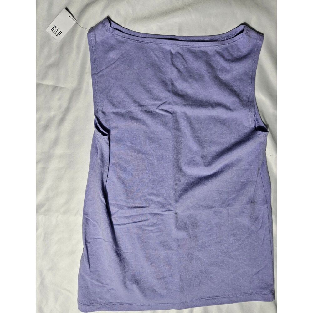 NWT Gap Sleeveless tee, sz S, warm violet, 95% cotton